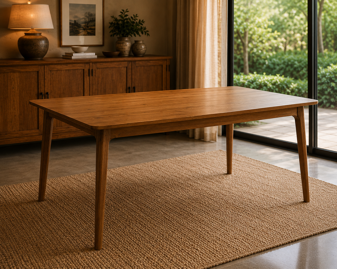 Mesa de Jantar Fine Retangular na cor Imbuia